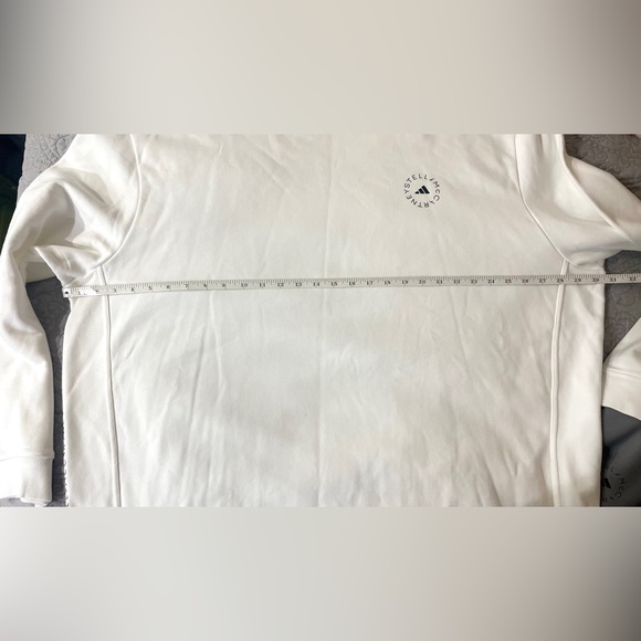 NWOT adidas by Stella McCartney Crewneck Sweatshirt French Terry White Size L - Picture 10 of 11